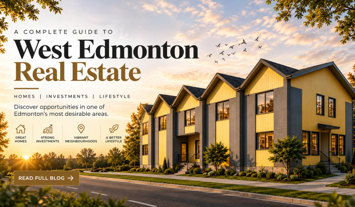 West Edmonton real estate featuring modern homes, townhomes, green spaces, and residential neighbourhoods in Edmonton, Alberta